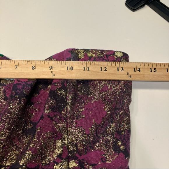 Jay Godfrey Purple Metallic Jacquard Strapless Mini Dress Sz 4 - Picture 7 of 9